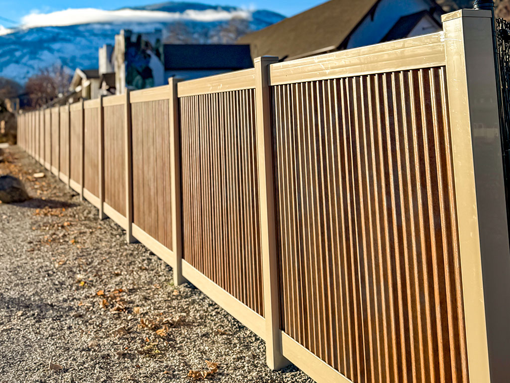 corrugated metal fences in British Columbia