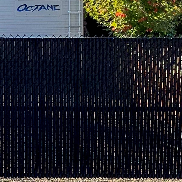 Chain Link Fence with Privacy Tape