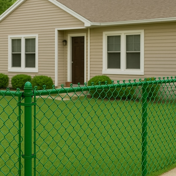 Green Chain Link Fence