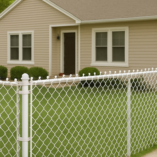 White Chain Link Fence